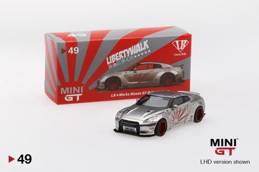 MiniGT LB Works Nissan GT-R Silver #49 1:64 – Gulf Models
