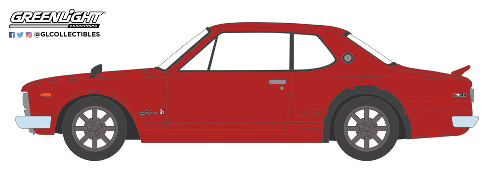Greenlight Nissan Skyline 2000 GT-R 1971 1:64 Red – Gulf Models