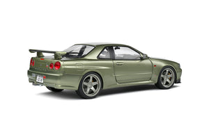 SOLIDO Nissan GTR R34 1:18 Metallic Green