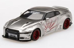 MiniGT LB Works Nissan GT-R Silver #49 1:64