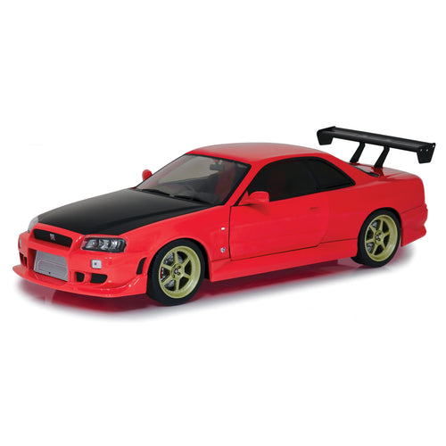 Greenlight Nissan Skyline GT-R (R34) year 1999 1:18 Red / Black Bonnet