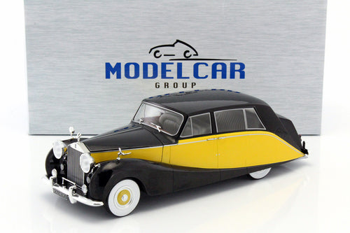 MCG Rolls Royce Silver Wraith Empress by Hooper black / Yellow 1:18