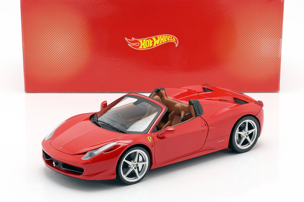 HotWheels Ferrari 458 Italia Spider 2011 Red 1:18 – Gulf Models