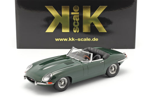KK Scale Jaguar E-Type Cabriolet LHD 1961 Dark Green 1 of 500 1:18