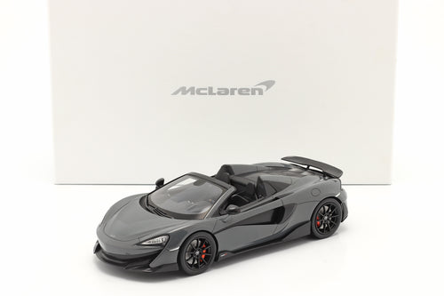 Spark McLaren 600LT Spider year 2019 with showcase 1:18 Chicane Grey