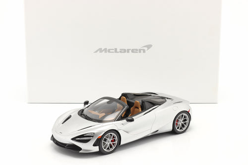 Spark McLaren 720S Spider year 2019 with showcase 1:18 Supernova Silver