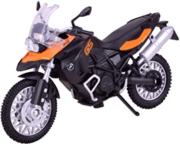 Motor Max BMW F800GS 1:18 Motorcycle Black/Orange