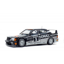 Load image into Gallery viewer, SOLIDO MERCEDES-BENZ 190 EVO II (W201) 1:18 Race (Black/Silver)