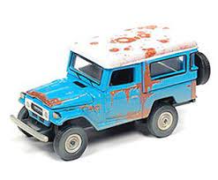 Johnny Lightning 1980 Toyota Land Cruiser Dirty Blue 1/64