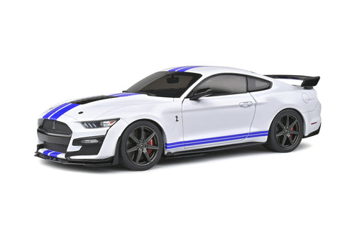 SOLIDO Ford GT500 Fast Track – Oxford White – 2020 1:18 White/Blue Stripes