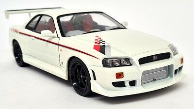 Greenlight Nissan Skyline GT-R (R34) year 1999 1:18 Pearl White